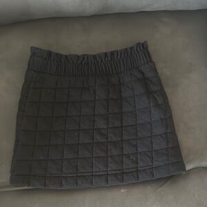 Black Quilted Skirt